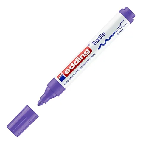 Marker tekstylny e-4500 Edding, 2-3 mm, fioletowy neonowy