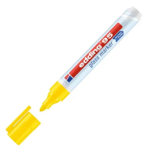 Marker do powierzchni szklanych Edding E-95 żółty