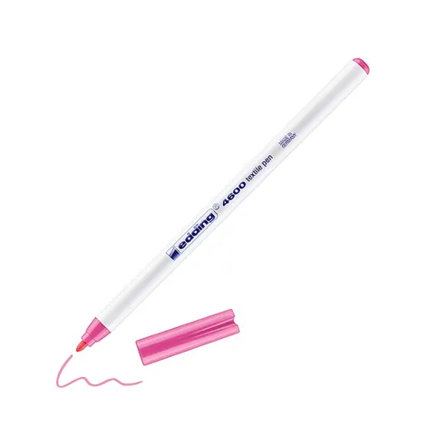 Pisak tekstylny e-4600 Edding, 1 mm, różowy