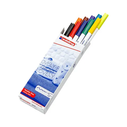 Pisak tekstylny e-4600 Edding 1 mm 10 szt. mix kolorów