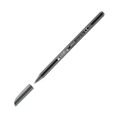 Pisak z cienką końcówką e-1200 Edding, 1 mm, szary