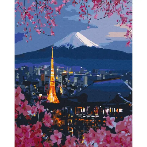 Obraz BRUSHME malowanie po numerach 40x50 cm podróż po Japonii