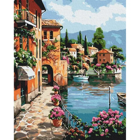 Obraz BRUSHME malowanie po numerach 40x50 cm pod słońcem Positano