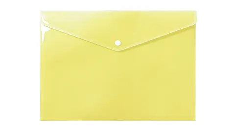 Teczka kopertowa A4 BIURFOL tworzywo sztuczne kol. żółty pastelowy TKP-04-03