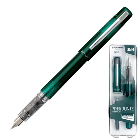 Pióro wieczne Platinum Prefounte Dark Emerald M zielone