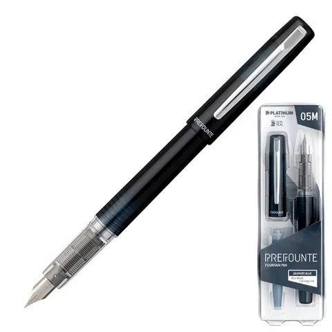 Pióro wieczne Platinum Prefounte Graphite Blue M granatowy
