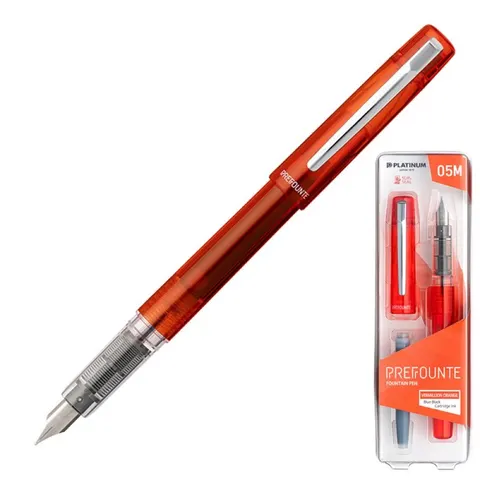 Pióro wieczne Platinum Prefounte Vermilion Orange M pomarańczowe