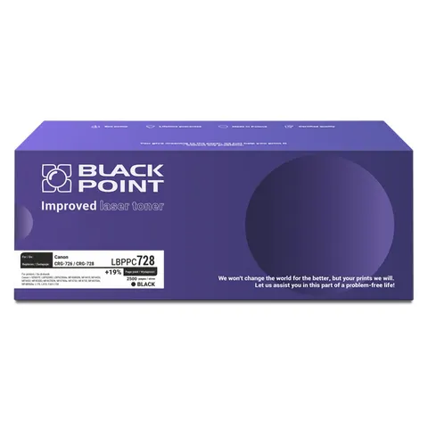 Toner Black Point LBPPC728 zastępuje Canon CRG-728, 2500 stron