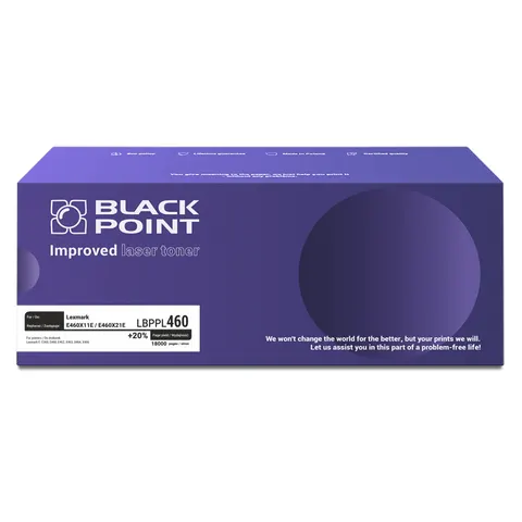 Toner Black Point LBPPL460 zastępuje Lexmark E460X11E / E460X21E, 18000 stron