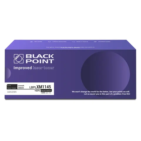 Toner Black Point LBPLXM1145 zastępuje Lexmark 24B6035, 16000 stron
