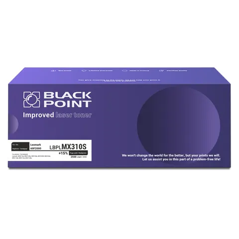 Toner Black Point LBPLMX310S zastępuje Lexmark 60F2000, 2500 stron
