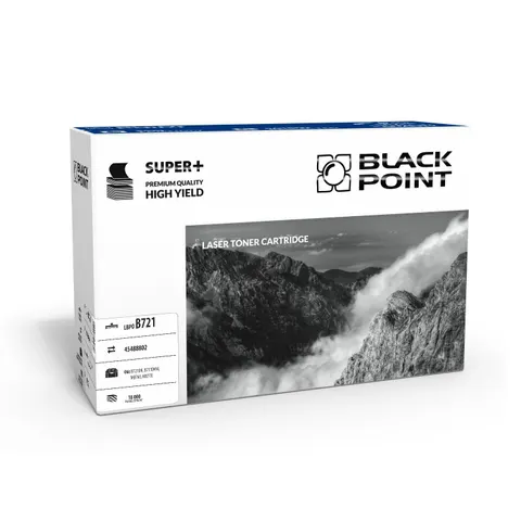 Toner Black Point LBPO721 zastępuje Oki 45488802, 18000 stron