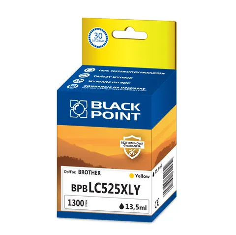 Tusz Black Point Bpblc525xly Zastępuje Brother Lc-525xly