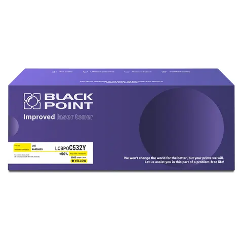Toner Black Point LCBPOC532Y zastępuje Oki 46490605, yellow