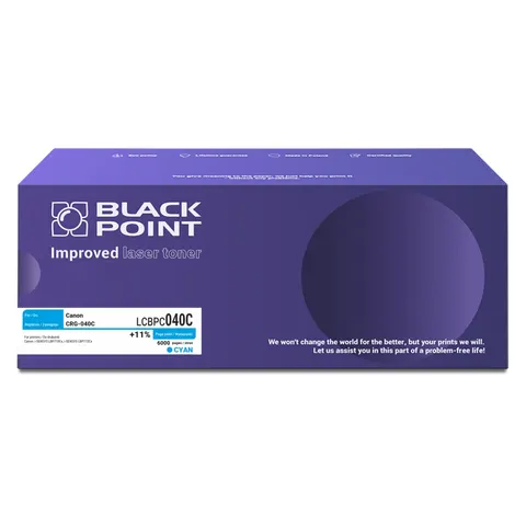 Toner Black Point LCBPC040C zastępuje Canon CRG-040C cyan
