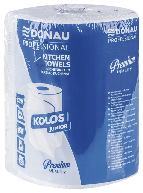 Ręcznik kuchenny celulozowy DONAU PROFESSIONAL Kolos Junior, 2-warstwowy, 300 listków, 1szt., biały