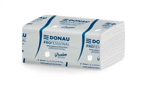 Ręcznik ZZ celulozowy DONAU PROFESSIONAL, 2-warstwowy, 3000 listków, 20szt., biały