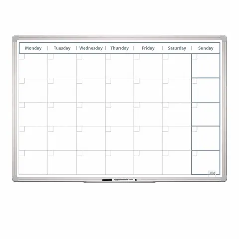 Planer magnetyczny w ramie OfficeBoard miesięczny 90 x 60 cm