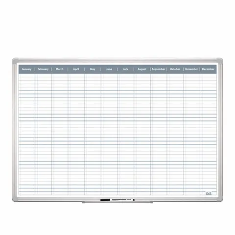 Planer magnetyczny w ramie OfficeBoard roczny 90 x 60 cm