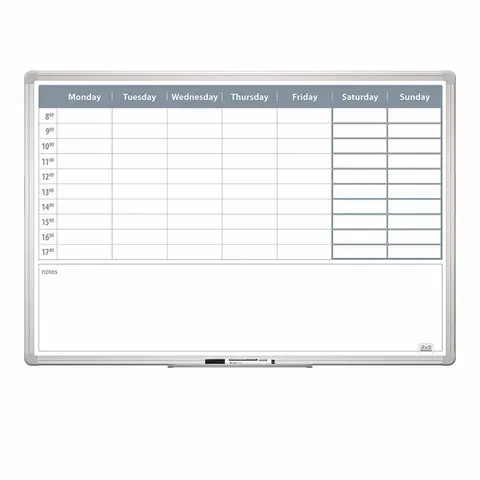 Planer magnetyczny w ramie OfficeBoard tygodniowy 90 x 60 cm