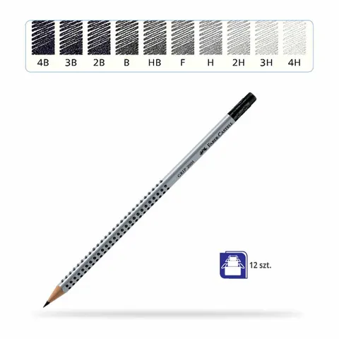 Ołówek GRIP 2001 HB z gumką 117200 Faber-Castell