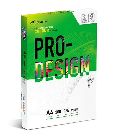 Papier ksero satynowany Pro-Design A4 300 g 125 ark. biały