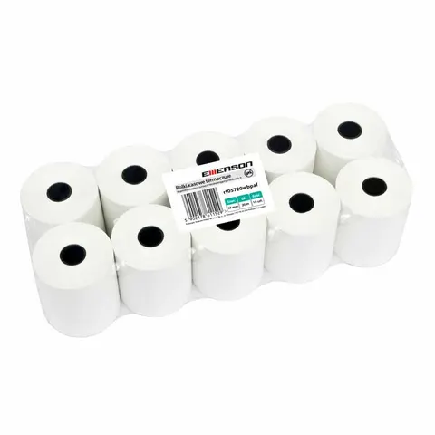 Rolki termiczne do kasy fiskalnej Emerson 57 mm x 20 m, 10 szt.
