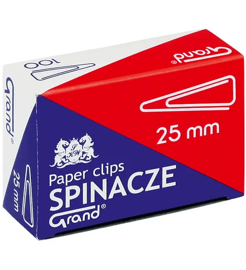 Spinacze metalowe trójkątne Grand 25 mm