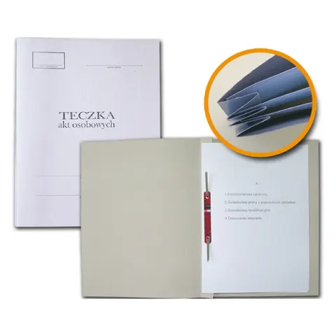 Teczka do akt osobowych tekturowa A4 biała Barbara 0822002 a1/10