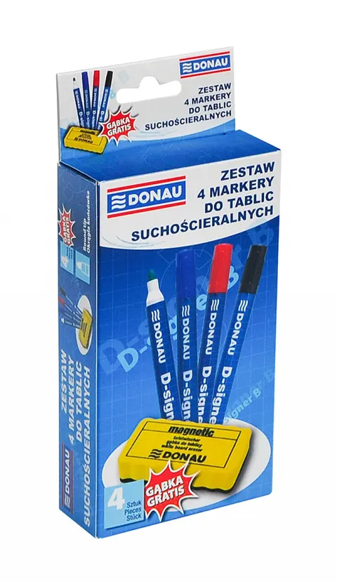 Marker Suchościeralny 4 Sztuk+ Gąbka Donau D-Signer