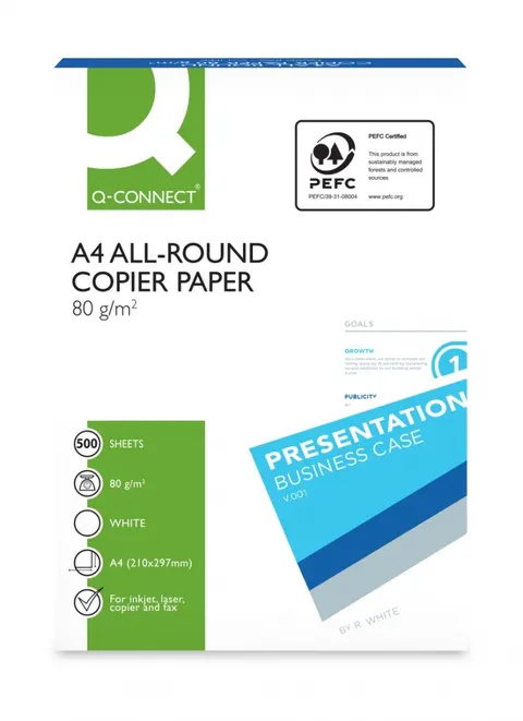 Papier ksero A4 do drukarek All Round 80g 500 ark biały
