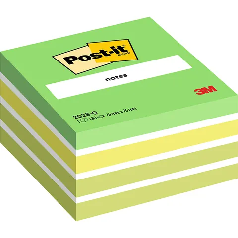 Karteczki samoprzylepne 3M Post-it 76 x 76 mm zielone 450 szt.