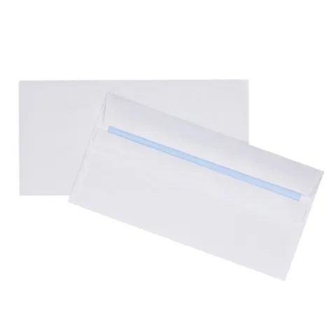 Koperta biała DL SK samoklejąca 110 x 220 mm 25 szt.