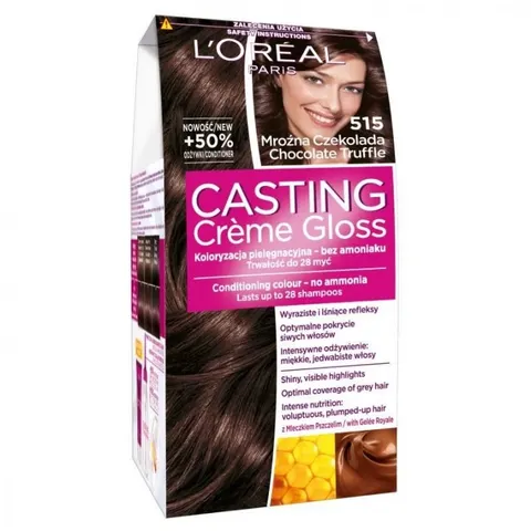 L'OREAL CASTING CREME GLOSS Farba do włosów 515 MROŹNA CZEKOLADA