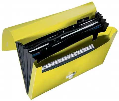 Teczka z przegródkami Leitz Recycle A-4 żółta