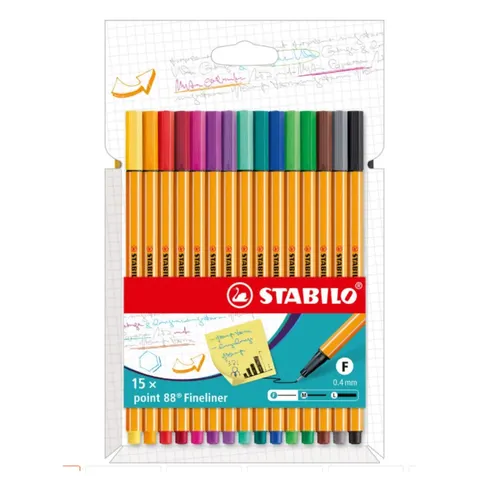 Cienkopis Stabilo point 88 zestaw 15 szt.