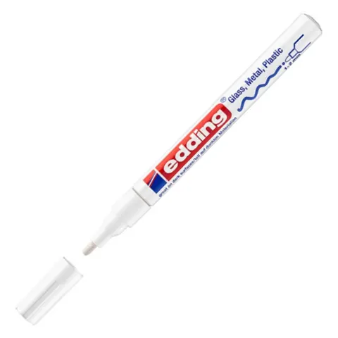 Marker olejowy połyskujący Edding e-751 1-2 mm biały