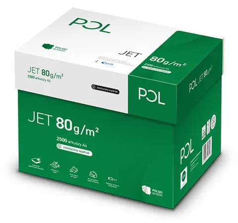 Zestaw 5x Papier ksero A4 do drukarek POLjet 80g karton (5 ryz)