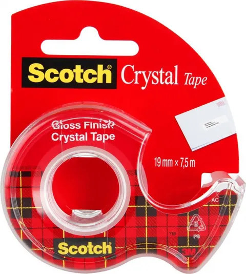 Taśma klejąca Scotch Crystal 19 mm x 7,5 mm na podajniku