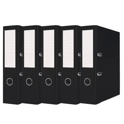 Zestaw 5x Segregator na dokumenty Basic A4 75 mm czarny