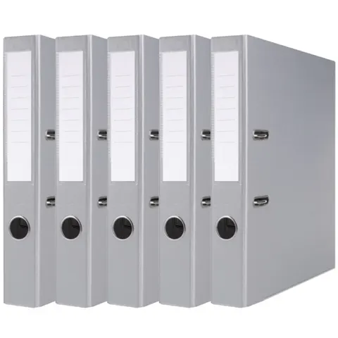 Zestaw 5x Segregator na dokumenty Basic A4 50 mm szary