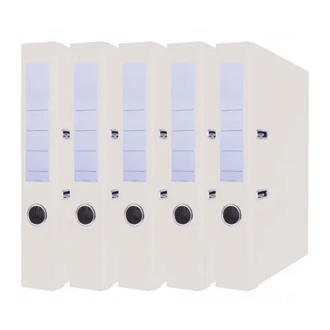 Zestaw 5x Segregator na dokumenty Basic A4 50 mm biały
