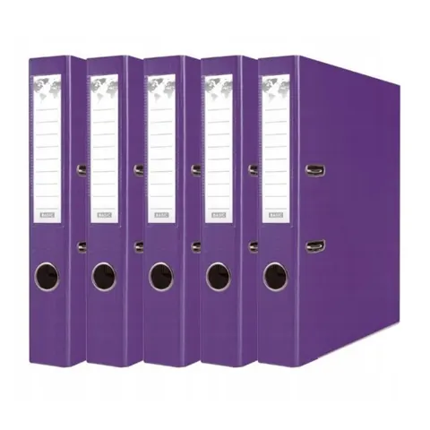 Zestaw 5x Segregator na dokumenty Basic A4 50 mm fioletowy