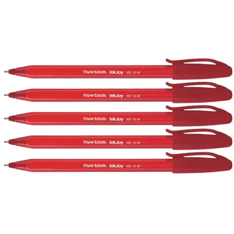 Zestaw 5x Długopis Paper Mate Inkjoy 100 M Czerwony