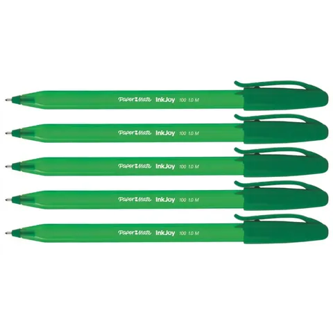 Zestaw 5x Długopis Paper Mate Inkjoy 100 M Zielony