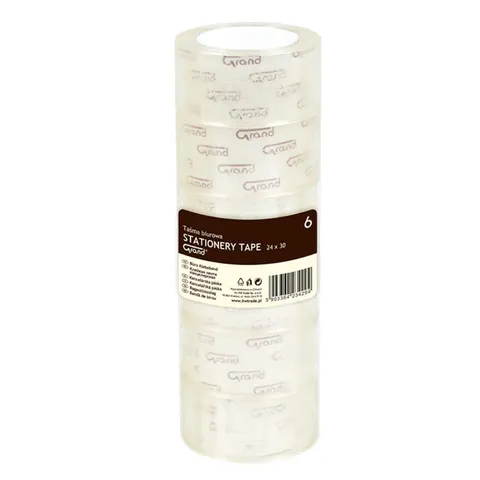 Zestaw 6x Taśma klejąca biurowa Grand 24 mm x 30 m