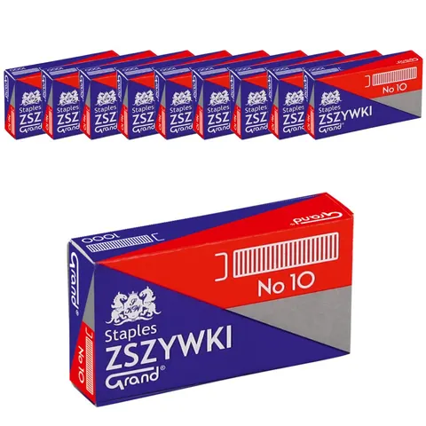 Zestaw 10x Zszywki Grand No 10 Ocynkowane