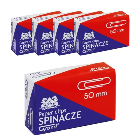 Zestaw 5x Spinacze metalowe okrągłe Grand 50 mm