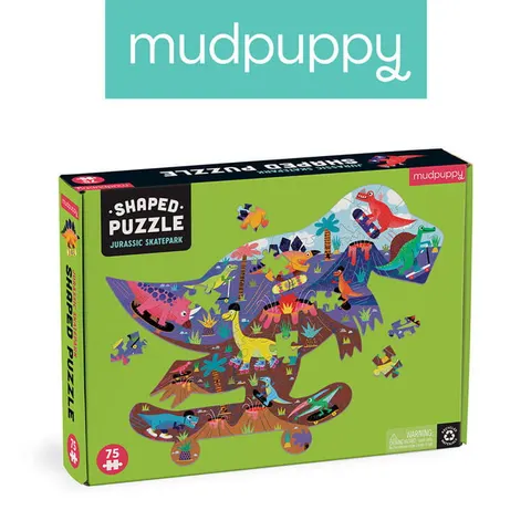 Jurajski Skatepark Mudpuppy - Puzzle konturowe dla dzieci