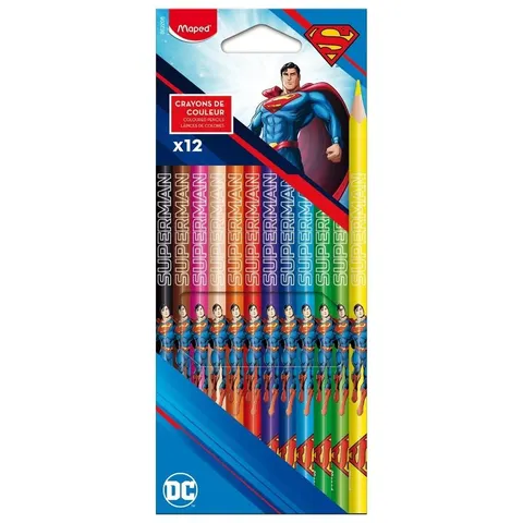 Kredki ołówkowe Superman 12 kolorów MAPED